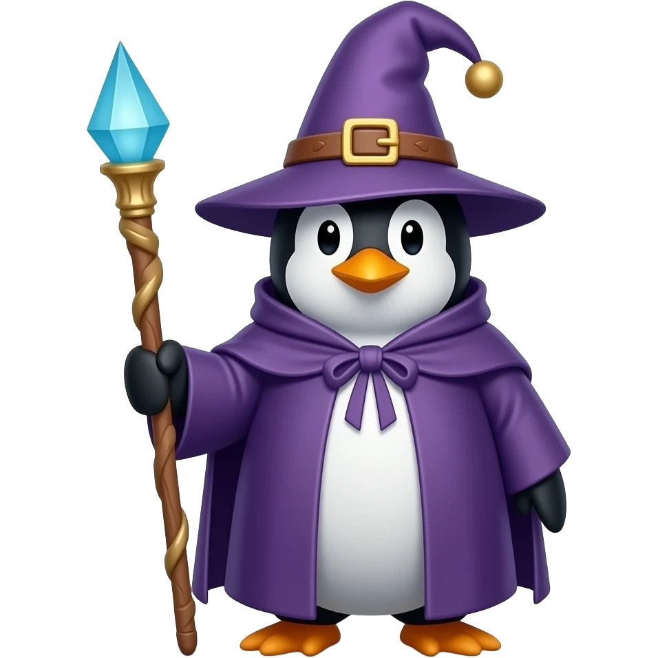 Penguin Wizard emoji