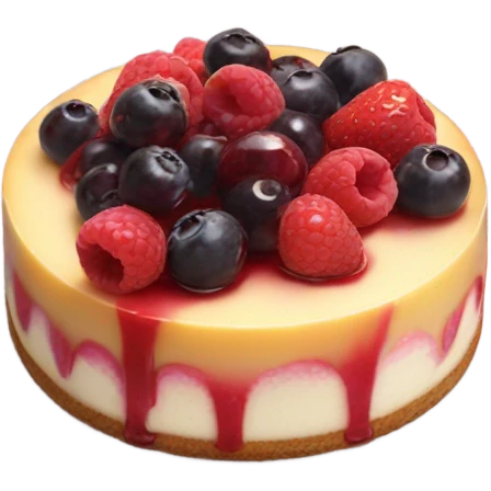 Realistic berry cheesecake  emoji