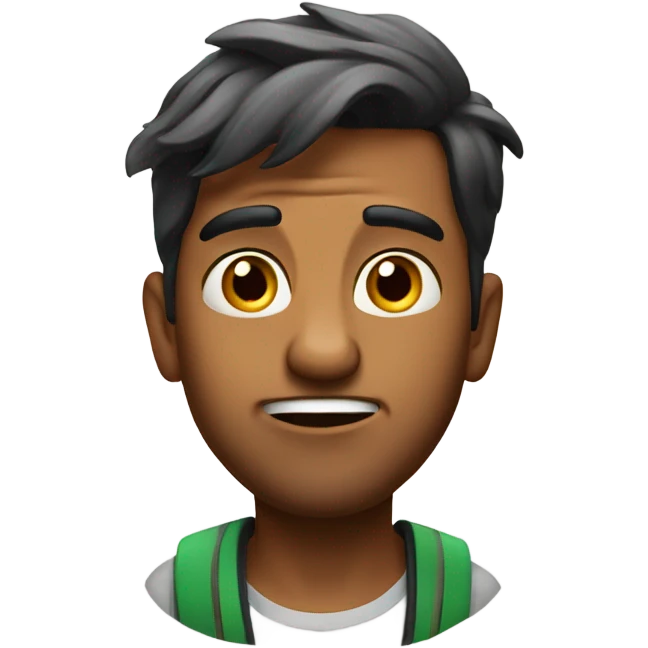 An Indian Guy very surprised!! emoji