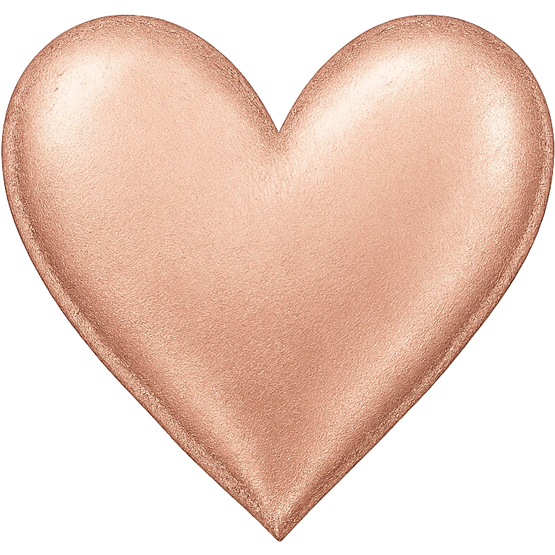 heart with a delicate rose gold shimmer emoji