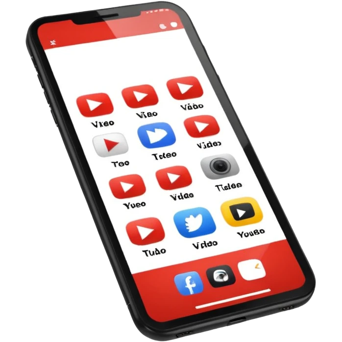 Phone on YouTube app showing video emoji