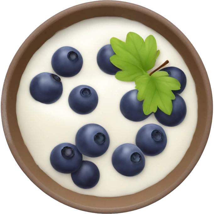 yoghurt bowl with grapes and blueberries emoji