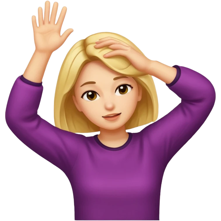 Woman dabing emoji