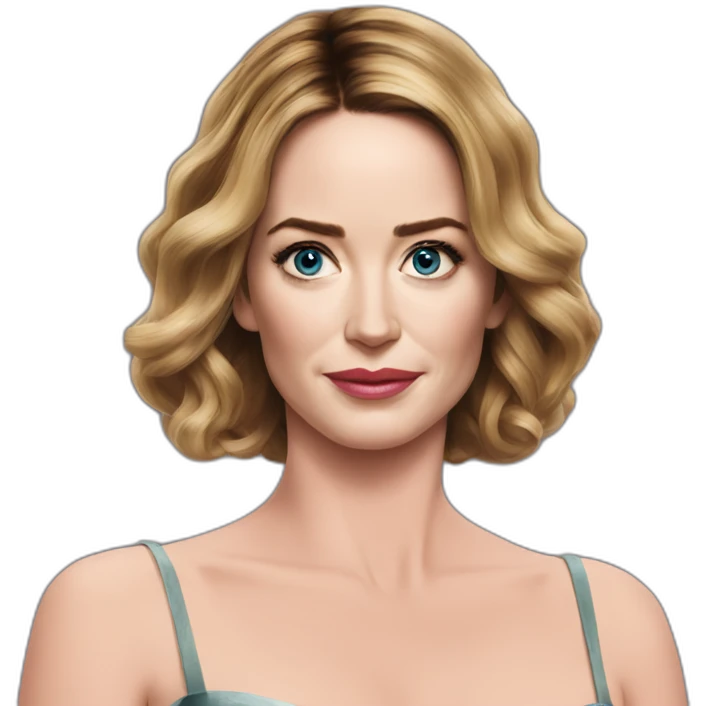 Emily blunt serious oscars emoji