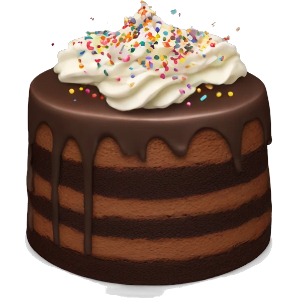 Chocolate cake with sprinkles  emoji