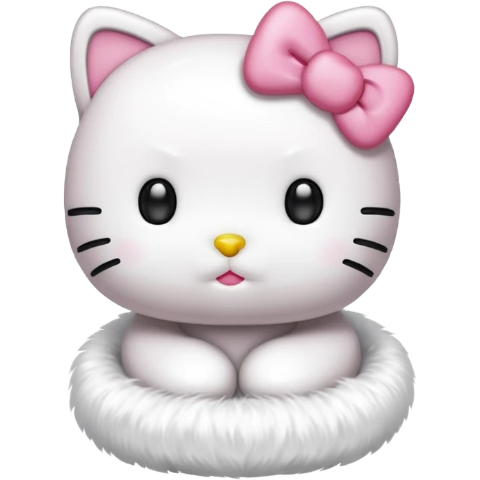 No fur white Hello kitty emoji