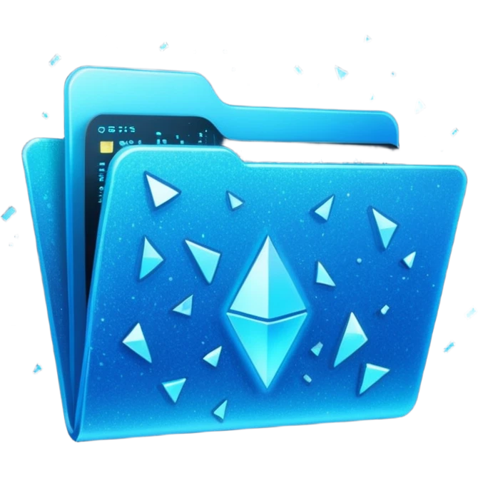 glitter past folder blue cyberpunk emoji