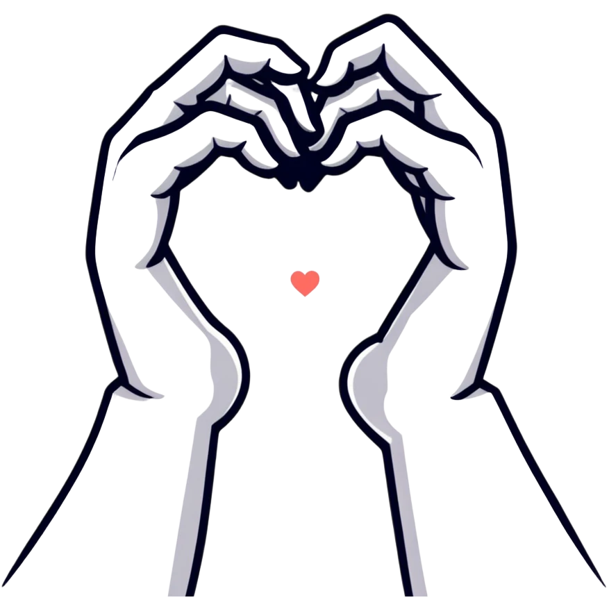 hands forming a heart shape emoji