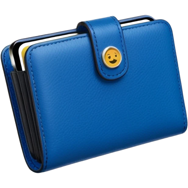 Blue smart wallet emoji