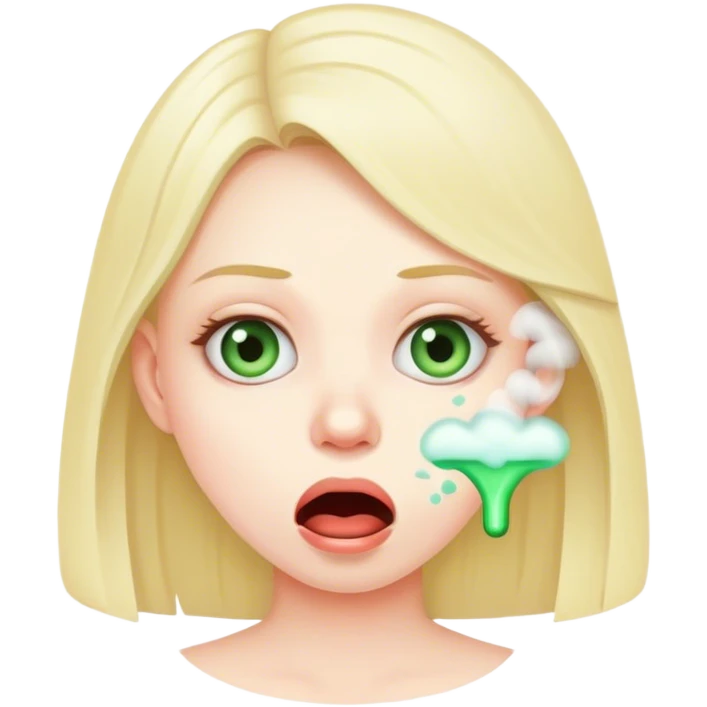 Girl bad breath emoji