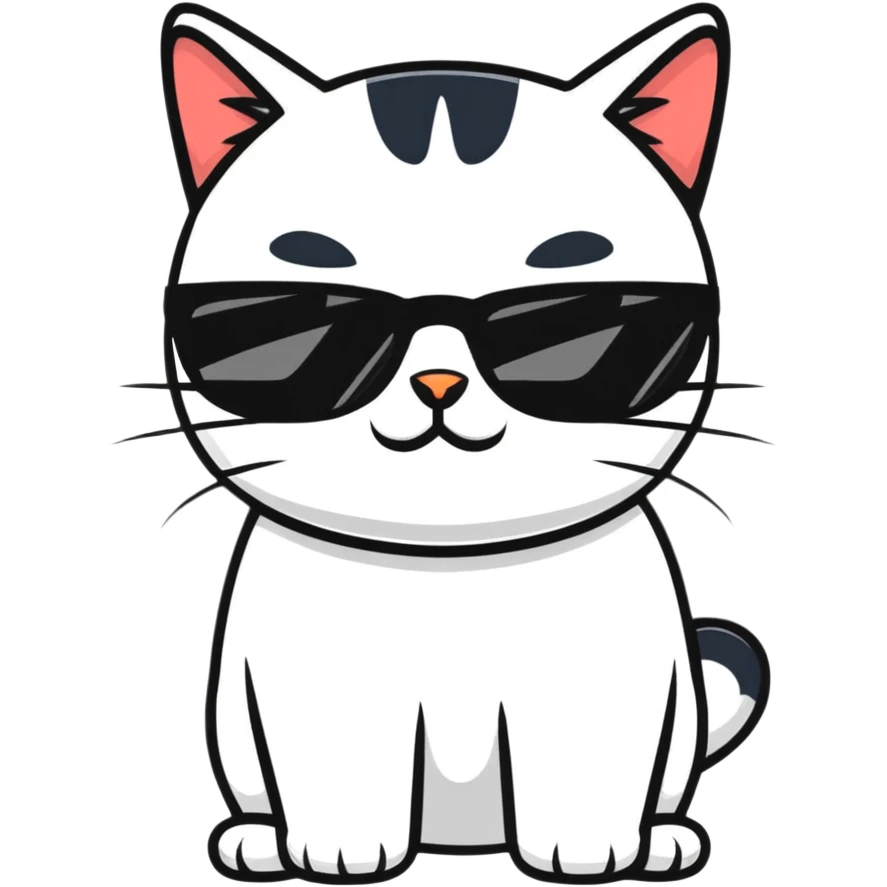 Cat with sunglasses emoji