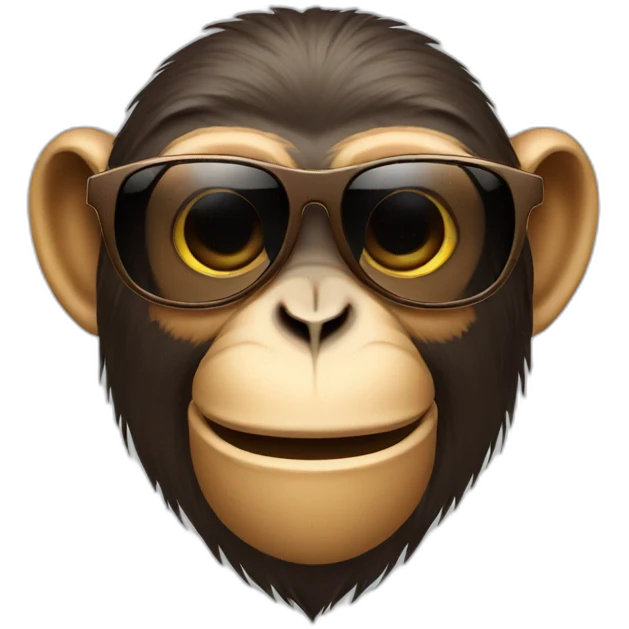 A monkey wearing sunglasses  emoji