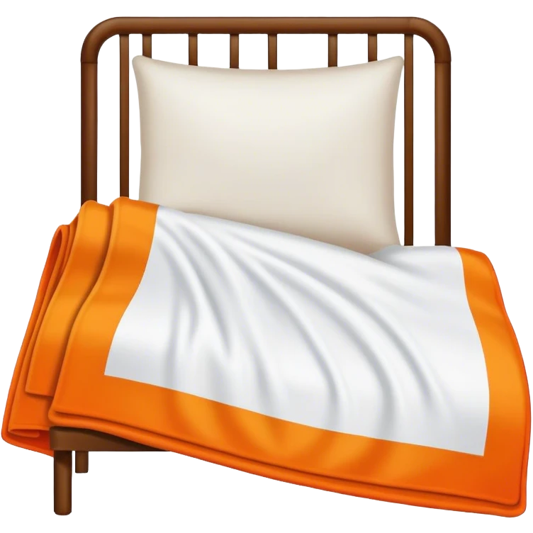 White and Orange stuck up blankets emoji