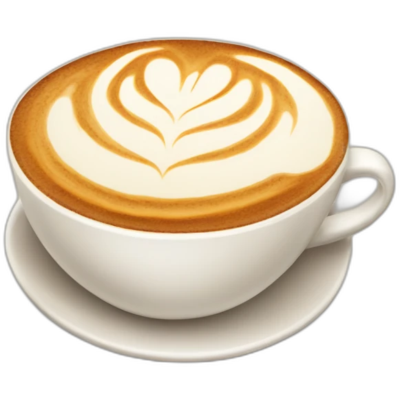 a cup of cappuccino with Apple logo drawn with the cream emoji