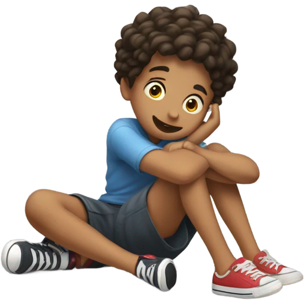 A boy getting a noogie by a girl  emoji