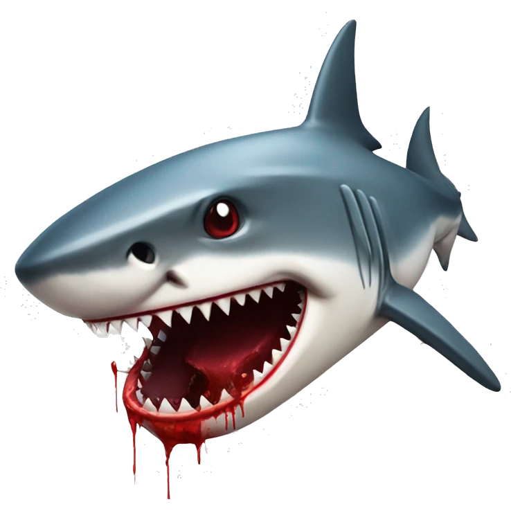 Shark with blood  emoji