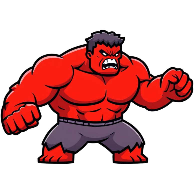 angry Red Hulk emoji