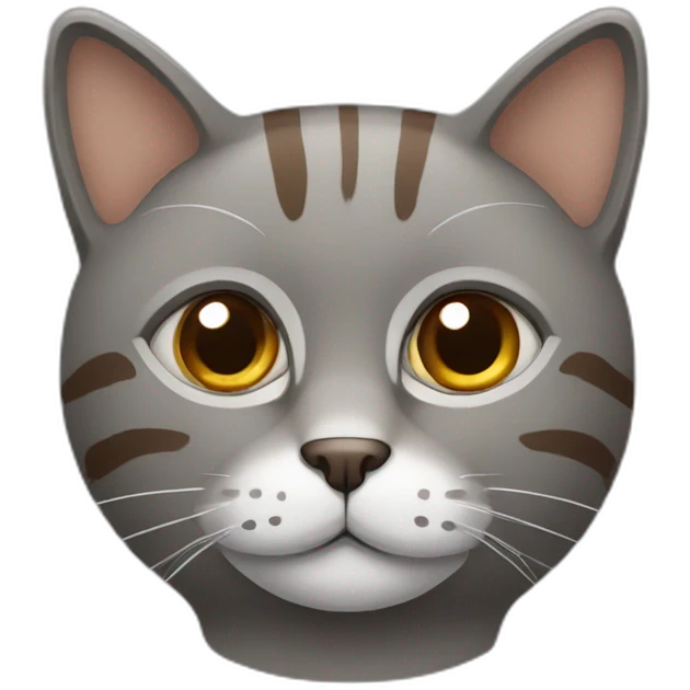 middle grey and brown cat emoji