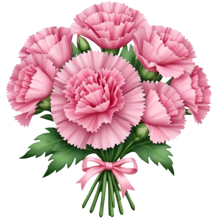 coquette bouquet of carnations pastel emoji