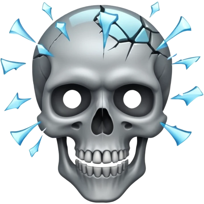 Skull with blowing mind emoji