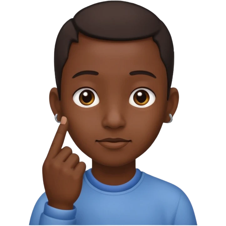 👧🏾👂🏾🤏🏾 tugging one ear emoji