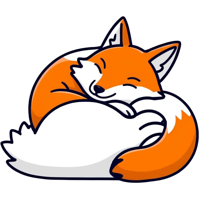 Fox asleep emoji