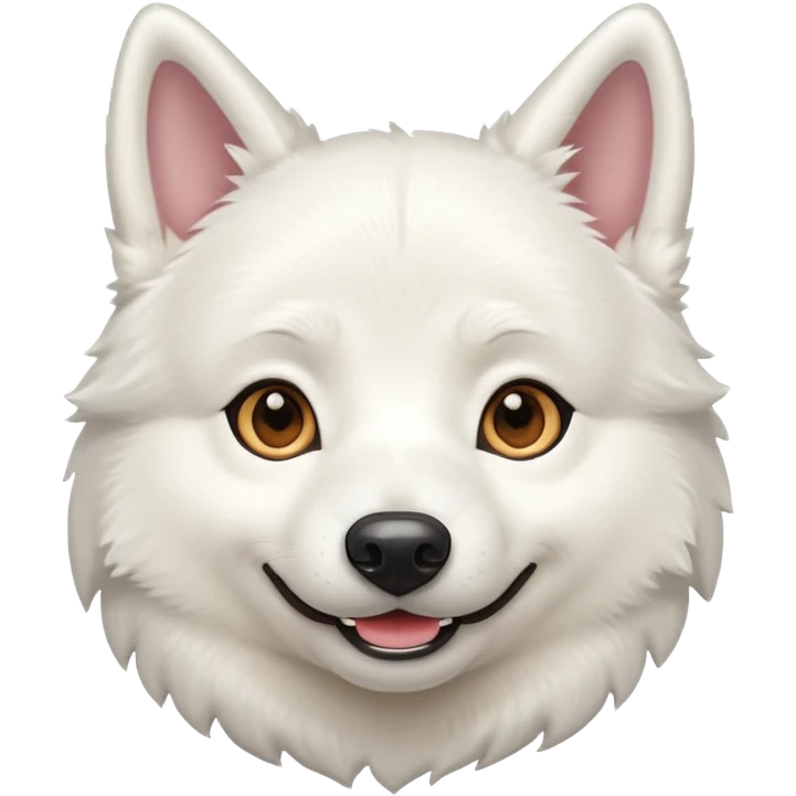 White husky laughing  emoji