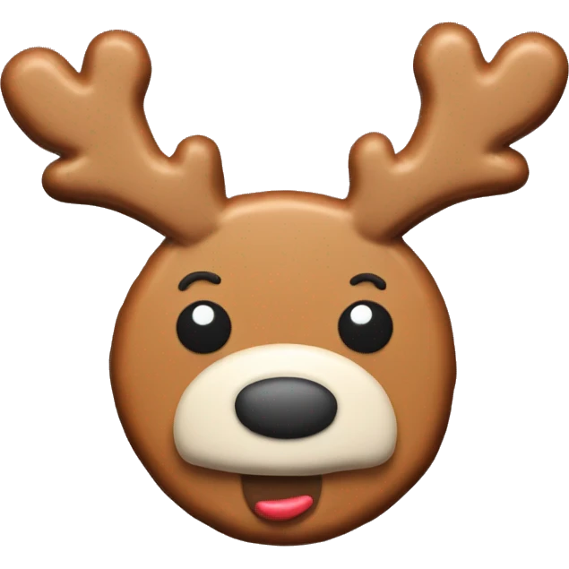  Reindeer gingerbread cookie emoji