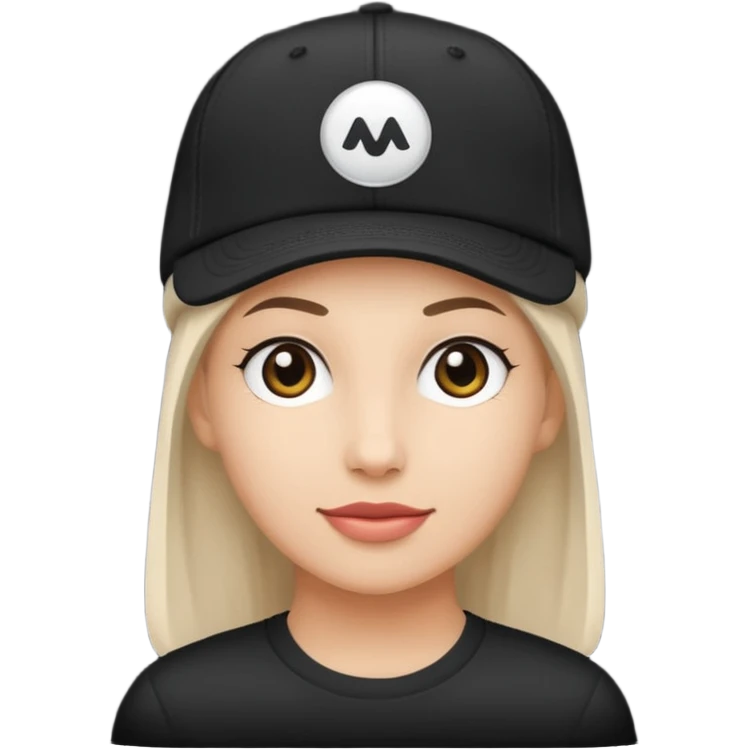  une casquette avec un logo businness emoji