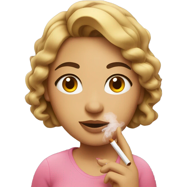 Fat girl smoking emoji