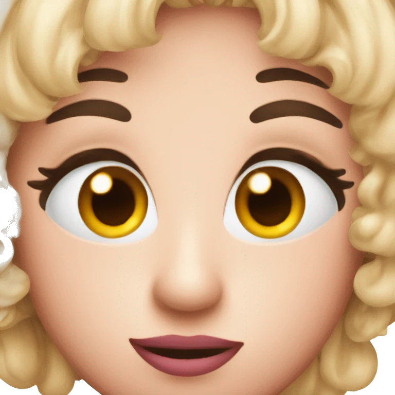 blushing emoji with eyebrows turned up emoji