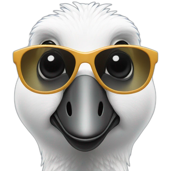  a goose with sunglasses emoji