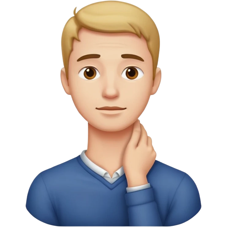 man holding neck  emoji