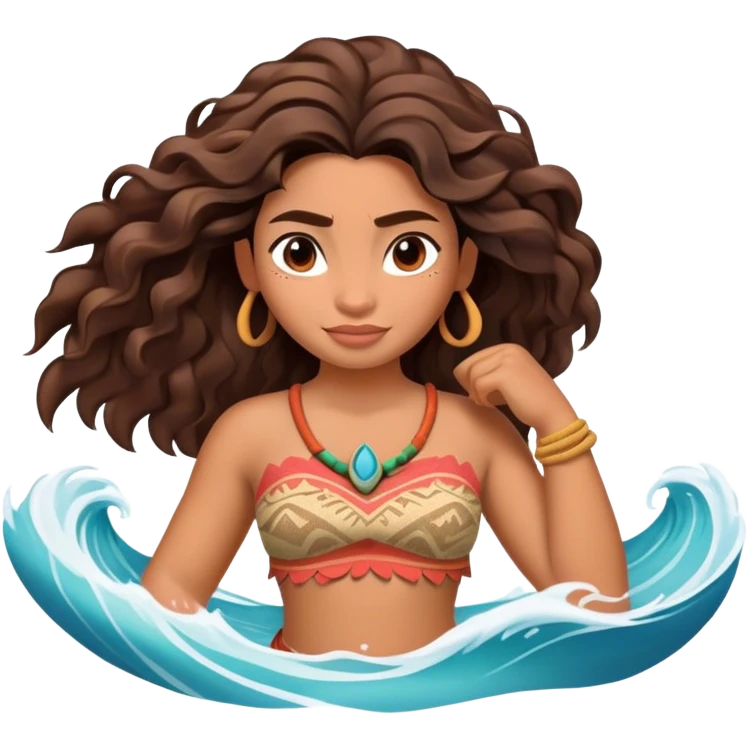 Moana on the waves emoji