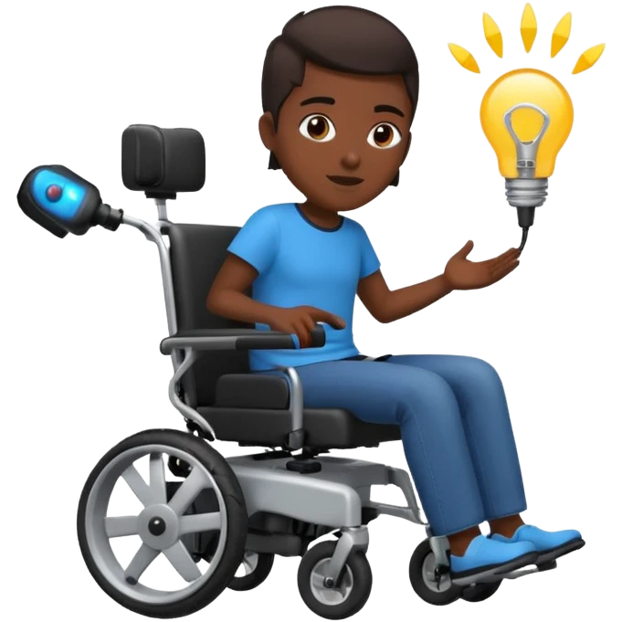 Electric wheelchair + voice generator emoji