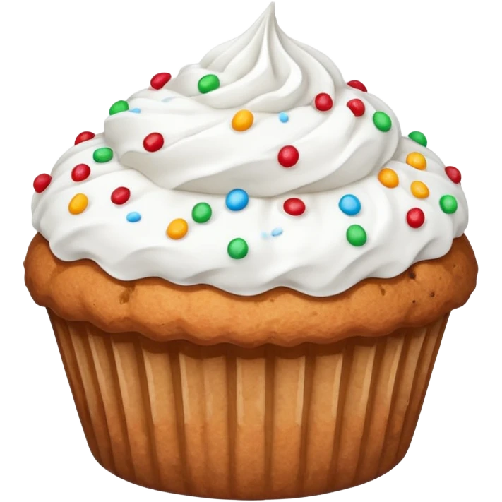 white coloured muffin with white topping emoji