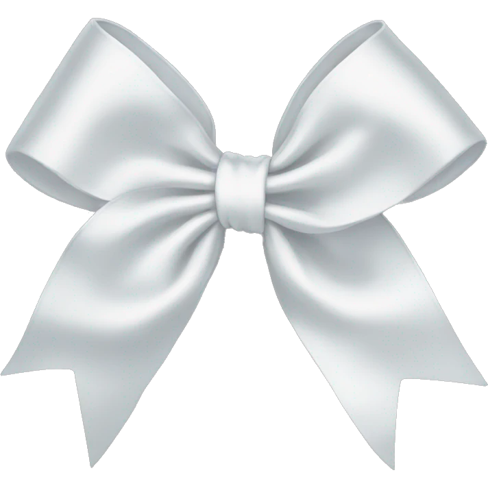 white satin bow emoji