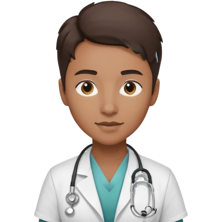 androgynous physician no stethoscope and medium tone skin  emoji
