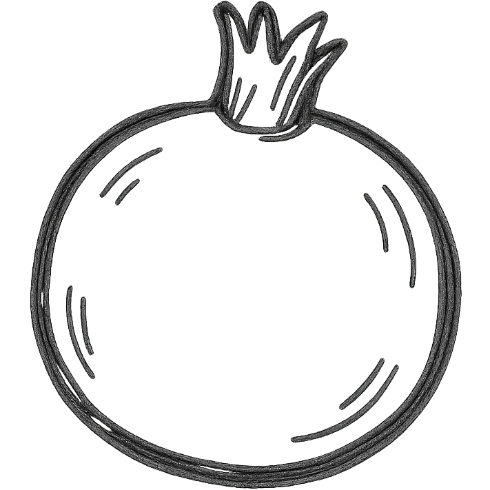 pomegranate, minimal, no fill emoji