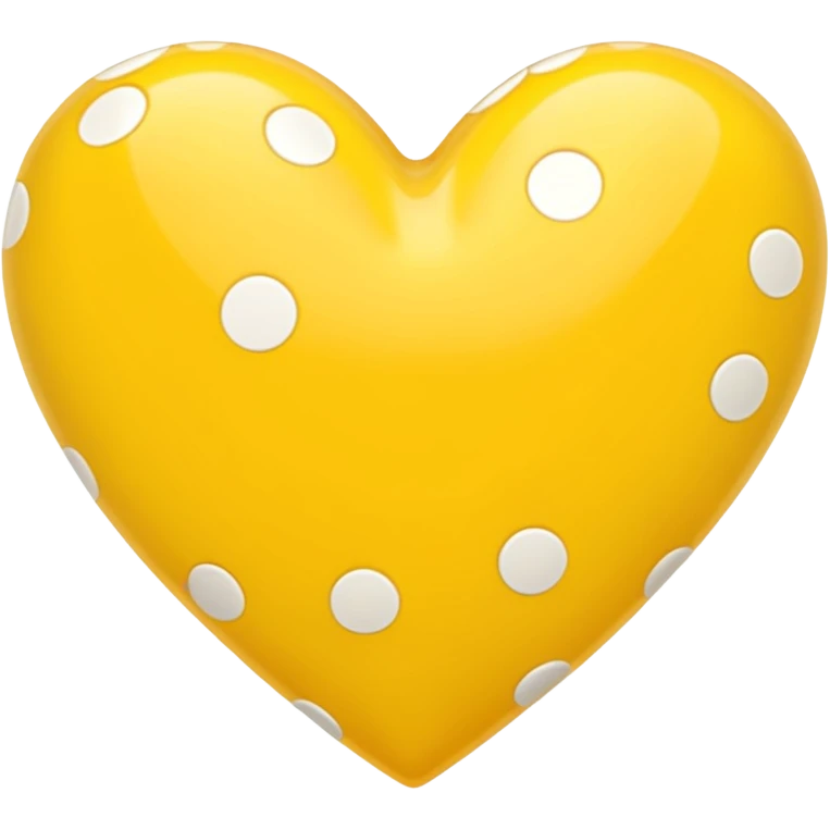 yellow heart with a polka dot pattern emoji