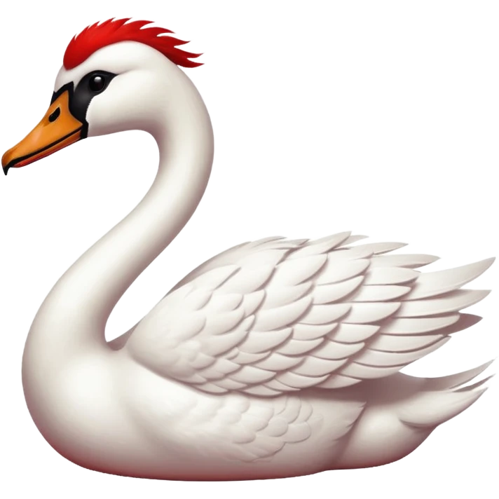 Swan in cherry red  emoji
