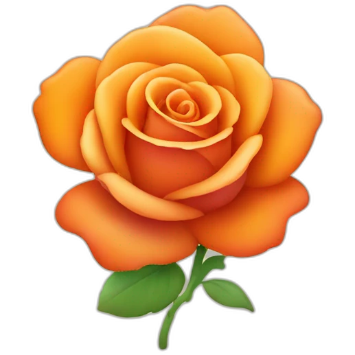 Symbol R with rose and orange gradient emoji