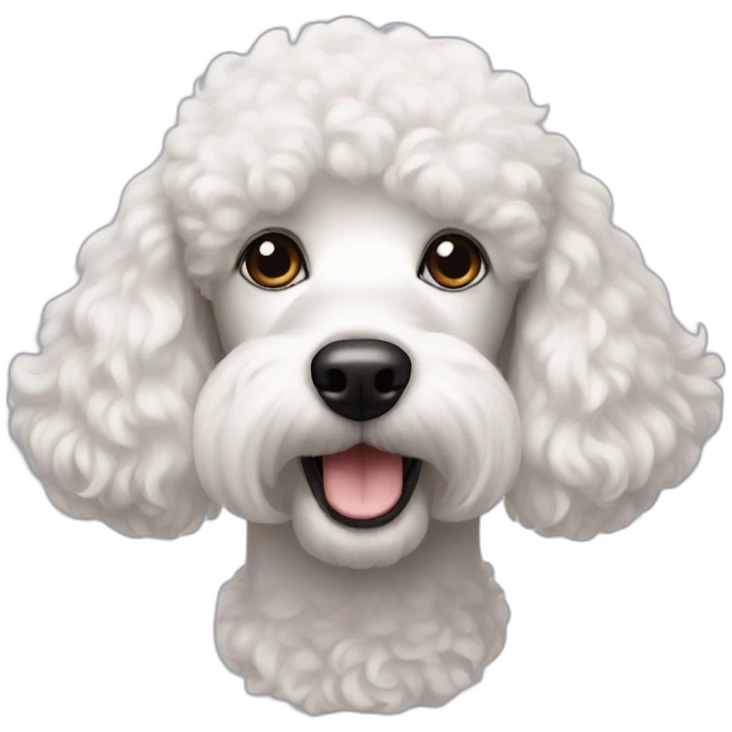 white poodle head emoji