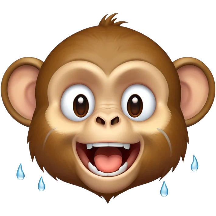 Monkey laughing with tears emoji