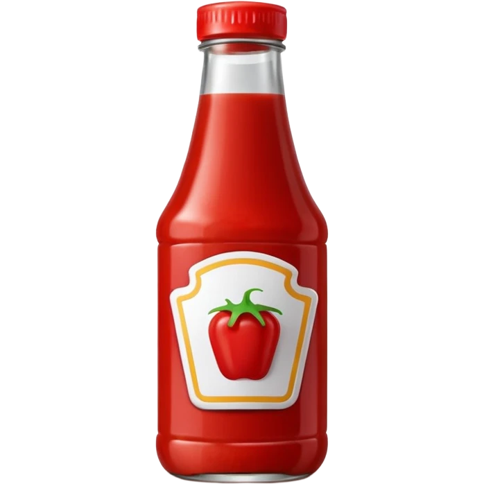Glass Bottle of ketchup emoji