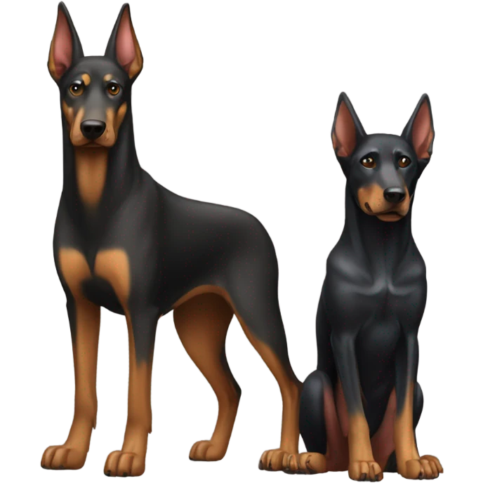 wolf and dog doberman emoji