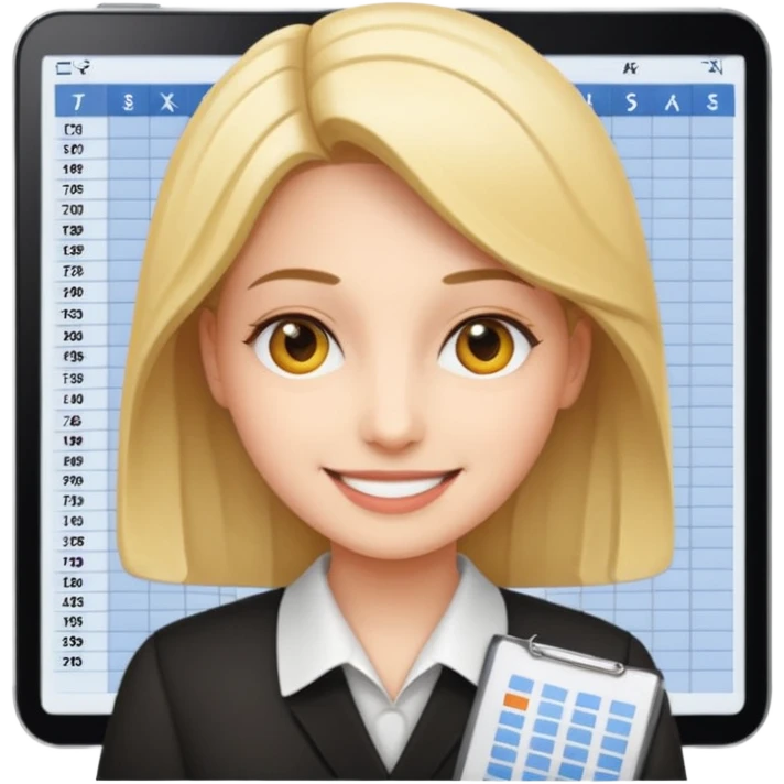 aditor with spreadsheet emoji emoji