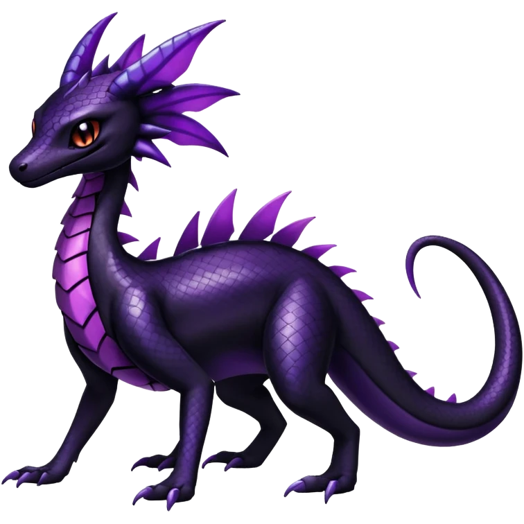 Shiny gothic Salazzle-Salandit-Umbreon-Fakémon-hybrid-creature (full body) 4 legs emoji