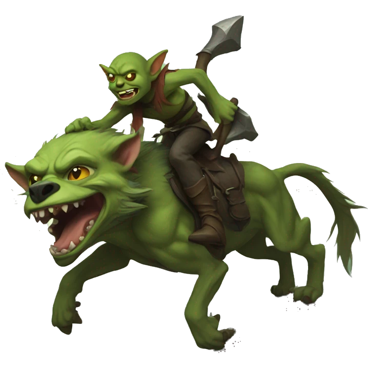 goblin riding a worg  emoji