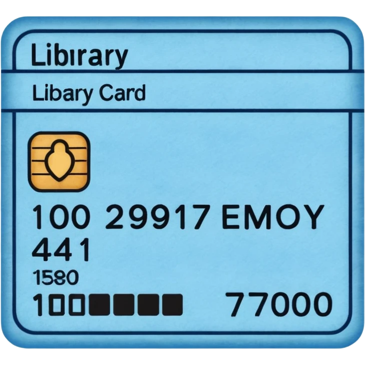Library card
 emoji
